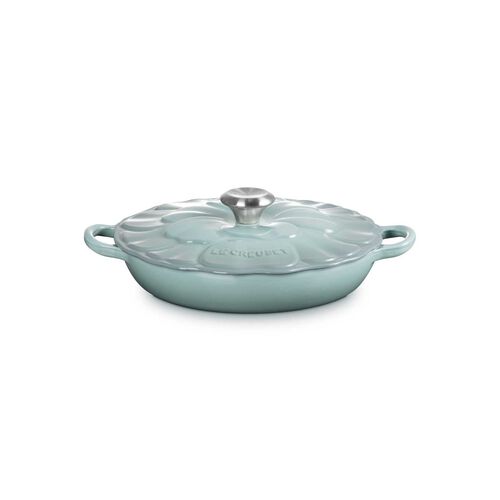 Le Creuset Petal Shallow Casserole 26cm - Sea Salt